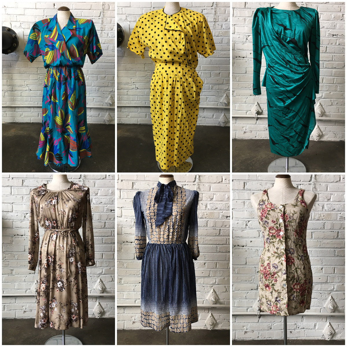 Vintage Dresses with Patterns by the pound Bulk Vintage Clothing